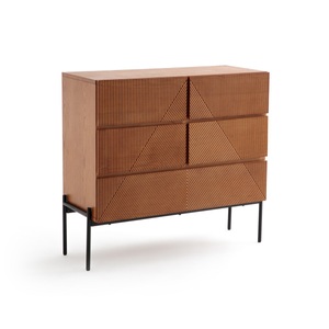 LA REDOUTE INTERIEURS, Kommode Lodge, 5 Schubladen, La Redoute Intérieurs - Kommode Lodge mit 5 Schubladen, One Size, Beige