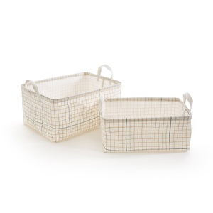 LA REDOUTE INTERIEURS, 2er-Set Aufbewahrungskörbe ACAO, Grösse M, La Redoute Intérieurs - 2er-Set Aufbewahrungskörbe ACAO, One Size, Beige