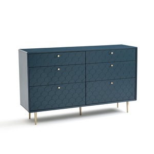LA REDOUTE INTERIEURS, Kommode Luxore, 6 Schubladen, La Redoute Intérieurs - Kommode Luxore mit 6 Schubladen, One Size, Blau