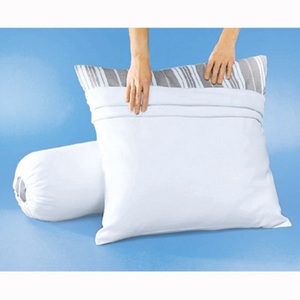 LA REDOUTE INTERIEURS, Schonbezug für Nackenrollen, Molton mit Teflon-Fleckenschutz, La Redoute Intérieurs - Nackenrollen-Schonbezug aus Molton mit Fleckenschutz, 90cm, Weiss