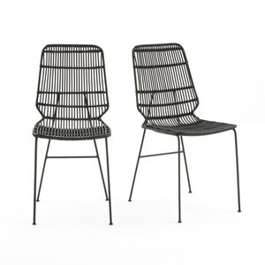 LA REDOUTE INTERIEURS, 2 Stühle ''Malu'', Kubu-Rattan, La Redoute Intérieurs - 2er-Set Stühle Malu, One Size, Beige