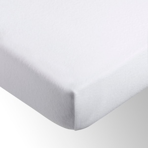 LA REDOUTE INTERIEURS, Matratzenschonbezug, elastische Mikrofaser, La Redoute Intérieurs - Matratzenschonbezug aus Stretch-Bouclé, 90X190CM, Weiss