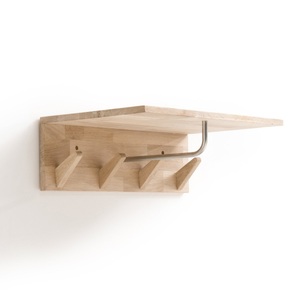 LA REDOUTE INTERIEURS, Wandgarderobe/Regal SLOFIA, 4 Haken, Eiche hell, La Redoute Intérieurs - Wandgarderobe SLOFIA mit 4 Haken, One Size, Beige
