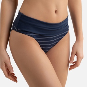 LA REDOUTE COLLECTIONS, Hoher Bikini-Slip, gestreift, Gestreifter Bikini-Slip mit Umschlag