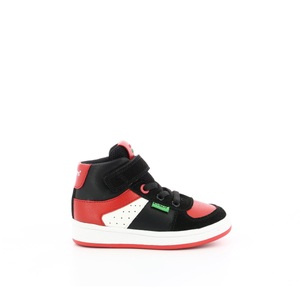 KICKERS, Hohe Ledersneakers mit Klettverschluss Bilbon BB Mid, KICKERS® Jungen Babysneakers Bilbon BB Mid schwarz