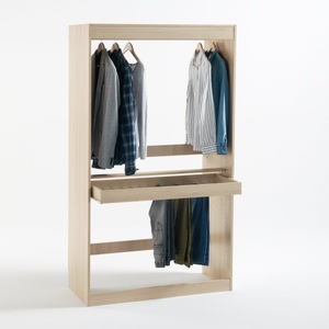 LA REDOUTE INTERIEURS, Schrankelement Build mit Kleiderstange + Hosenaufhängung, La Redoute Intérieurs - Ankleidemodul Build mit Kleiderstange + Hosenaufhängung, One Size, Beige