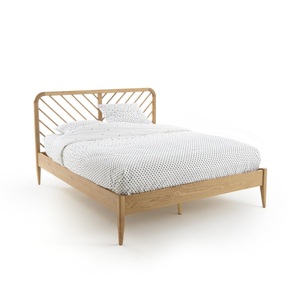 LA REDOUTE INTERIEURS, Bett ANDA mit Lattenrost, Eiche massiv, La Redoute Intérieurs - Bett mit Lattenrost Anda, 140X190CM, Braun
