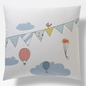 LA REDOUTE INTERIEURS, Kissenbezug BALLON VOLE, skandinavischer Stil, Kissenbezug Ballon Vole mit Motiven im skandinavischen Stil