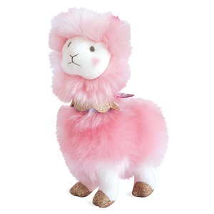 HISTOIRE D'OURS, Rosafarbenes Lama-Plüschtier HO2801, H. 20 cm, 
