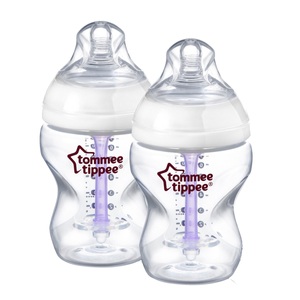 TOMMEE TIPPEE, 2er-Pack Anti-Kolik-Babyflaschen Advanced, 260 ml, Tommee Tippee Babyfläschchen Advanced Anti-Kolik