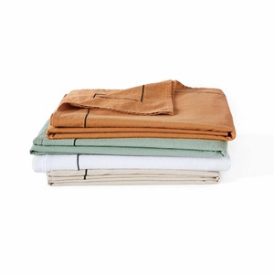 LA REDOUTE INTERIEURS, 4er-Set Servietten Métis Bourdon, La Redoute Intérieurs - Servietten Bourdon aus vorgewaschenem Halbleinen, 45 x cm, Beige