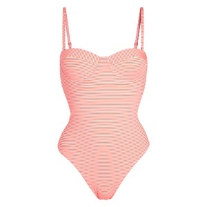 LA REDOUTE COLLECTIONS, Gestreifter Badeanzug, Bustier-Form, Gestreifter Badeanzug, Bustier-Form