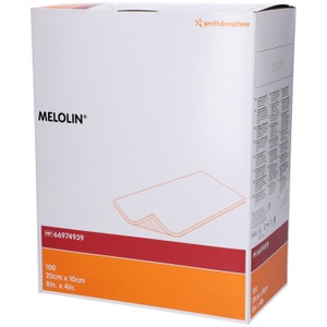 SMITH NEPHEW, smith & nephew Melolin Wundauflage 20 x 10 cm, MELOLIN Wundkompressen, 10x20cm, steril (100 Stk)
