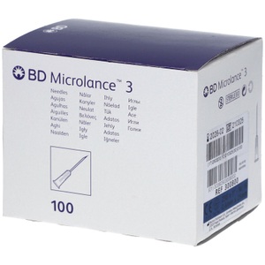 BD, BD Injektion Kanüle 0.60x25mm blau (100 Stück), BD Microlance 3 Injektion Kanüle, 0.60x25mm, blau (100 Stk)