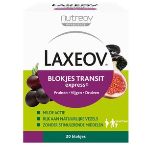 Laxeov, Laxeov® Cubes Transit Express® Pflaume, Feige, Rosinen, Nutreov Physcience Laxeov® Würfel Transit express®