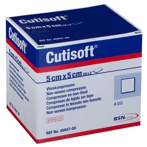 Cutisoft, Cutisoft Vlieskompressen 5x5cm steril (50x2 Stück), 