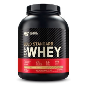 Glanbia Performance Nutrition GmbH - Deutschland, Optimum Nutrition 100 % Whey Gold Standard Karamell-Toffee, 100% Whey Gold Standard - 2270g - Caramel Toffee