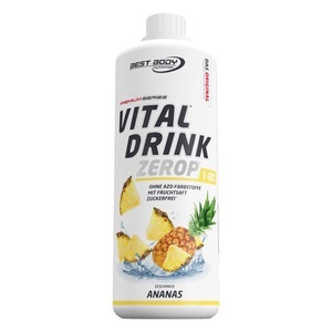 Best Body Nutrition, Best Body Nutrition Low Carb Vital Drink - Ananas, Vital Drink Konzentrat - 1000ml - Ananas