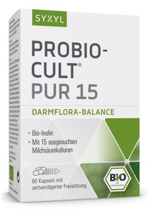 MCM KLOSTERFRAU Vertr. GmbH, SYXYL ProBio-Cult Pur, Syxyl Probio-Cult® PUR 15, denn eine stabile Darmflora braucht Vielfalt.