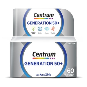GlaxoSmithKline Consumer Healthcare, Centrum Generation 50+, Centrum Generation Multivitamin 50+ ? Hochwertiges Nahrungsergänzungsmittel mit Mikronährstoffen ? Für Erwachsene ab 50 Jahren ? Vitamine, Mineralstoffe, Spurenelemente