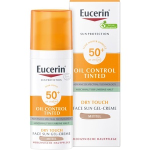 Beiersdorf AG Eucerin, Eucerin® Oil Control Tinted Face Sun Gel-Creme LSF 50+ Mittel, Eucerin® Oil Control Tinted Face Sun Gel-Creme mit LSF 50+ ? getönter Sonnenschutz für fettige und unreine Haut ? Mittel