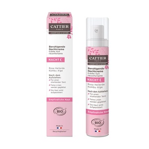 undefined, Beruhigende Nachtcreme Gesichtscreme 50.0 milliliter, Cattier Cattier Rosa Heilerde nachtcreme 50.0 ml