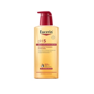 Eucerin, Eucerin Reinigung Eucerin Reinigung pH5 Duschöl mit Pumpe Empfindliche Haut Duschgel 400.0 milliliter, Eucerin pH5 Duschöl ? Rückfettende Reinigung für trockene, strapazierte Haut mit natürlichen Pflegeölen