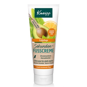 undefined, Sekunden-Fußcreme - Zitronenverbene & Avocadobutter 75.0 ml, Kneipp® Sekunden-Fußcreme