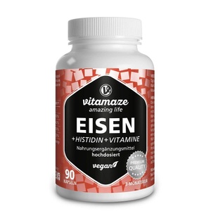 Vitamaze GmbH, EISEN 20 mg + Histidin + Vitamine C/B9/B12, Vitamaze EISEN 20 mg + Histidin + Vitamine C/B9/B12