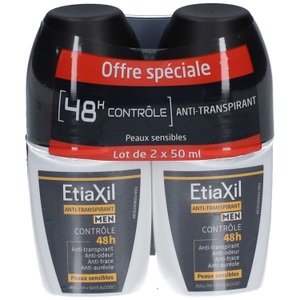 Cooper, EtiaXil Déodorant Men Antitranspirant Contrôle 48 H Roll'on, Roll'on déodorant antitranspi, EtiaXil Deodorant Men Antitranspirant Control 48h Roll-On