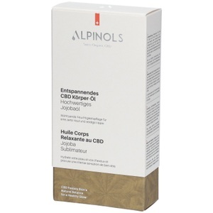 ALPINOLS, ALPINOLS Massageöl »CBD Körper-Öl mit hochwertigem Jojobaöl 100 ml«, mit 230mg Schweizer CBD aus Bio Full-Spectrum Hanfextrakt, Alpinols Entspannendes CBD Körper-Öl