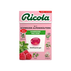 HAAS ED. NAEHRMITTEL GMBH, Ricola Himbeere Melisse ohne Zucker, Ricola Himbeere Melisse ohne Zucker