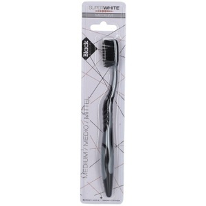 Superwhite, SUPERWHITE Zahnbürste Black Edition mittel (1 Stück), Superwhite® Schwarz Edition Brosse à Dents Medium