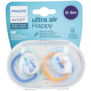 Avent Philips, Avent Philips Schnuller ultra air Collection Happy 0-6m Mixed (1 Stück), Avent Schnuller 0 monat(e) , Scf080/09 , Blau, Gelb, Rosa , Kunststoff , 10.8x12.6x5 cm , kiefergerechte Form, naturgeformt, geschmacksneutral, geruchsneutral, farbfest, formfest , 007849000807