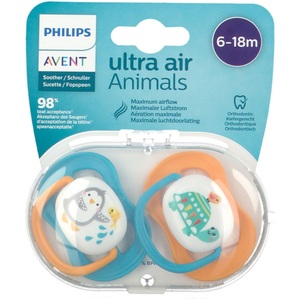 Bomedys NV, PHILIPS AVENT ultra air 6-18 Monate Animals, Philips Avent Schnuller Ultra Air Schnuller Collection Animals 6-18m Mixed (2 Stk)
