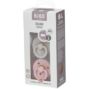 BIBS, BIBS Colour Nuggi, Haze / Blossom, BIBS® Schnuller Colour Haze & Blossom 6-18 Monate, 2 Stk.