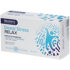 Biodami, Biodami Digest Stress Relax, Biodami Digest Stress Relax: mikrobiotische Stämme + Ashwagandha zur Entspannung & Darmkomfort