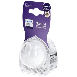 PHILIPS AVENT, PHILIPS AVENT Trinksauger Natural Response 6m+ Stufe 5, Philips Avent Natural Response Sauger, Grösse 5, 6M+ (2 Stk)