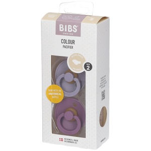 BIBS, BIBS® Schnuller Colour Anatomischer Sauger Fossil Grey & Mauve 6-18 Monate, 2 Stk., Bibs Anatomischer Schnuller Fossil-Malve 6-18 Monate