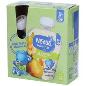 NESTLE BELGILUX, Nestle Baby Fruit® Trinkflaschen mit 4 Früchten, Nestle Baby Fruit® Trinkflaschen mit 4 Früchten