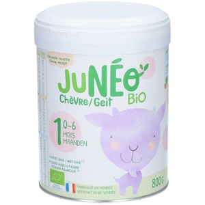 Junéo, Juneo Geit 1 0-6 Maanden, Juneo Bio Säuglinge Ziegenmilch 1 Milchpulver (von 0 bis 6 Monaten)