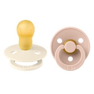 BIBS, BIBS Colour Nuggi, Ivory / Blush, BIBS Colour Schnuller, Latex, Rund, 12-18 Monate, Ivory/Blush (2 Stk)