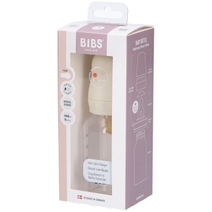Bibs Baby Glasflasche Komplettset - Elfenbein