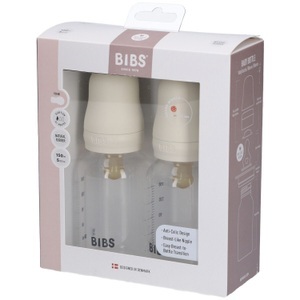 PHARMA PACK, Bibs Baby BPA-freie Flasche Komplettset 2er-Pack Latex - Elfenbein, Bibs Baby BPA-freie Flasche Komplettset 2er-Pack Latex - Elfenbein