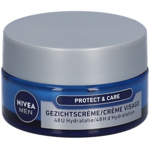 Nivea Men, Nivea Men Feuchtigkeitscreme Intensive 50ml, NIVEA MEN Protect & Care Feuchtigkeitsspendende Gesichtscreme 48h