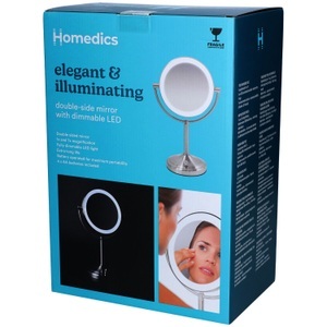 DISTEC INTERNATIONAL, Homedics Ordless Led Kompakt Deluxe Spiegel HM MIR 8160, Homedics Ordless Led Kompakt Deluxe Spiegel HM MIR 8160