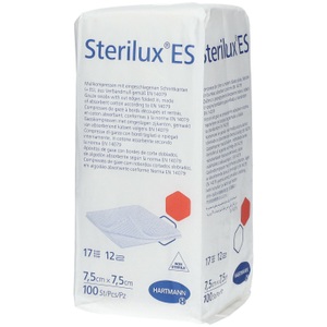 Hartmann, Hartmann Sterilux ES Compresse 12 Plis 7.5 x 7.5cm 418807, 
