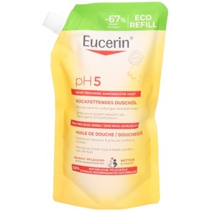 Eucerin, Eucerin Reinigung Eucerin Reinigung pH5 Duschöl Refill Empfindliche Haut Duschgel 400.0 milliliter, Eucerin pH5 Duschöl ? Rückfettende Reinigung für trockene, strapazierte Haut mit natürlichen Pflegeölen