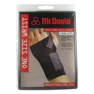 MCDAVID EUROPE, McDavid® Handegelenkbandage Links, MC DAVID Karpaltunnelbandage verstellbar schwarz | Links
