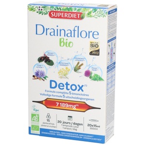 Superdiet, Superdiet Super Diet Drainaflore BIO Detox Ampullen, SUPER DIET Drainaflore BIO DETOX Ampullen